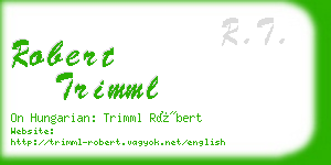 robert trimml business card